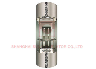 630kg Transparent Glass Elevator Building Semicircle Sightseeing Lift